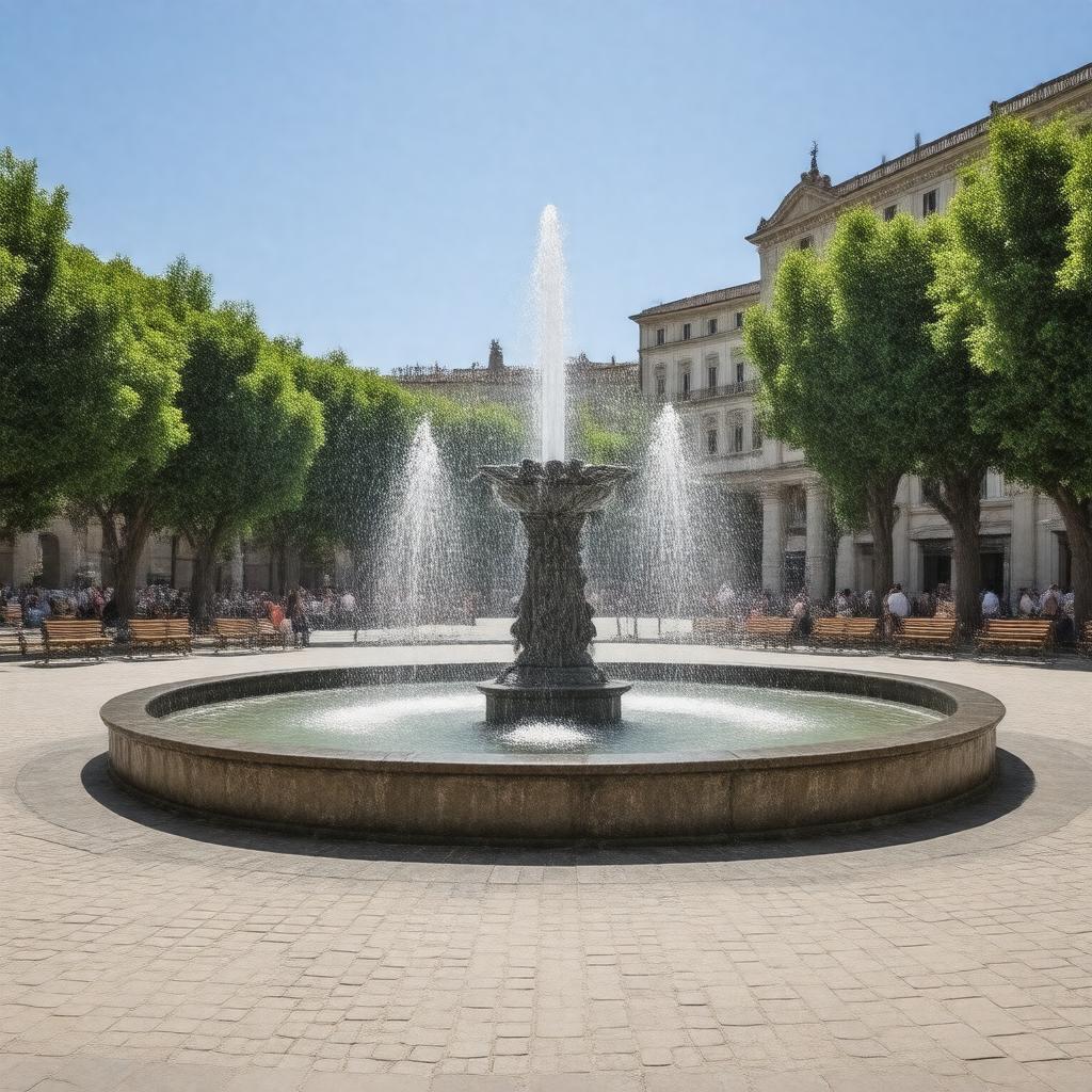 AI-created image of public square