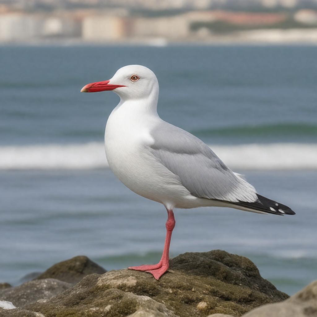 Click to view larger image AI-created image of red-billed gull