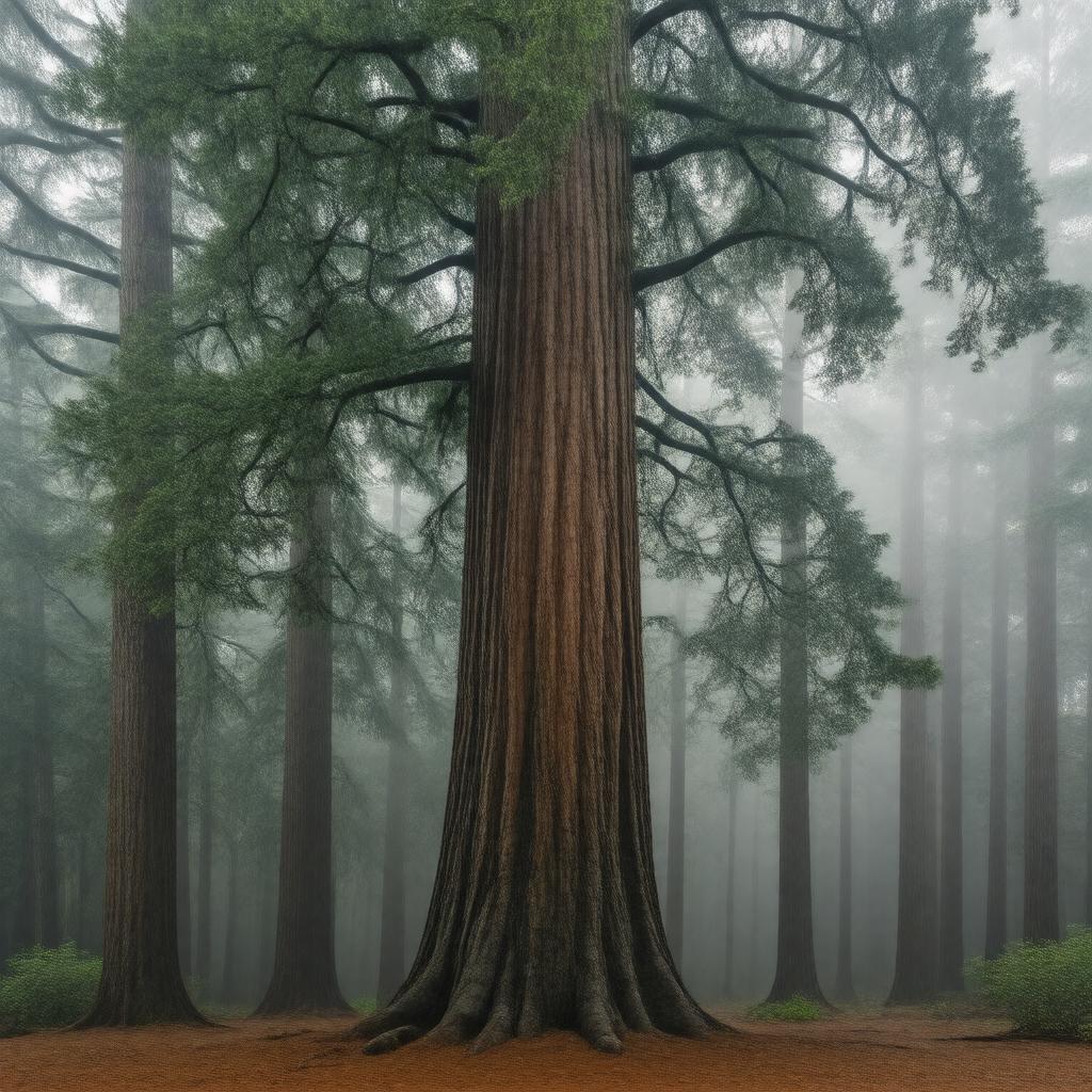 AI-created image of redwood