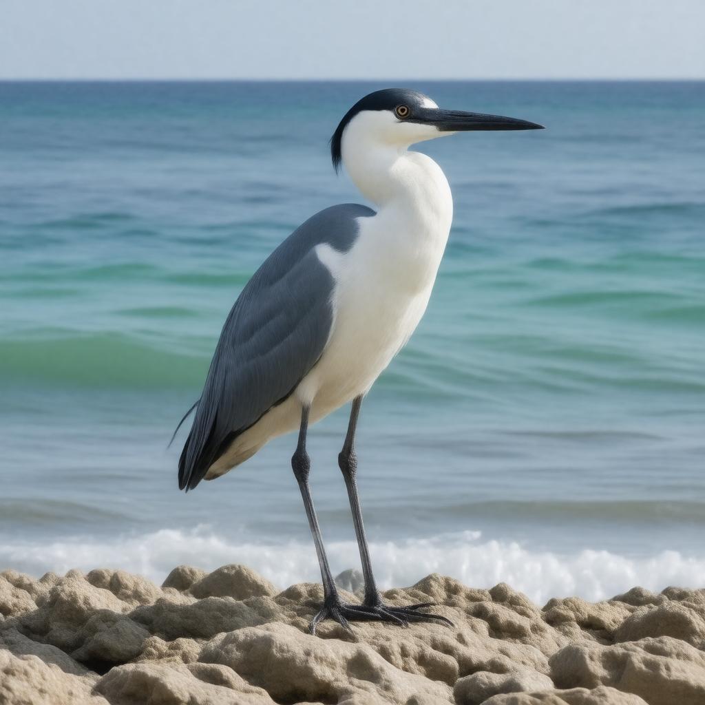 Click to view larger image AI-created image of reef heron
