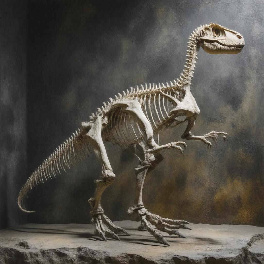 AI-created image of remains of Hesperonychus