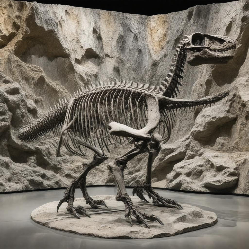 AI-created image of remains of Saurornitholestes
