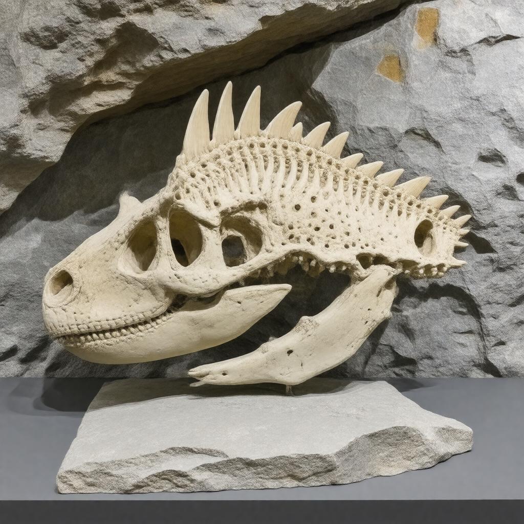 AI-created image of remains of Stegoceras