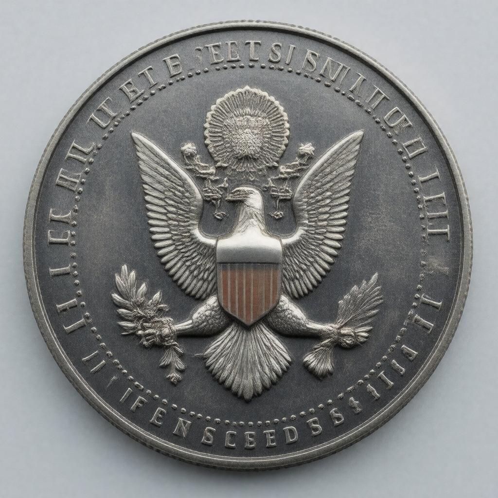AI-created image of reverse design features the Great Seal since 1935