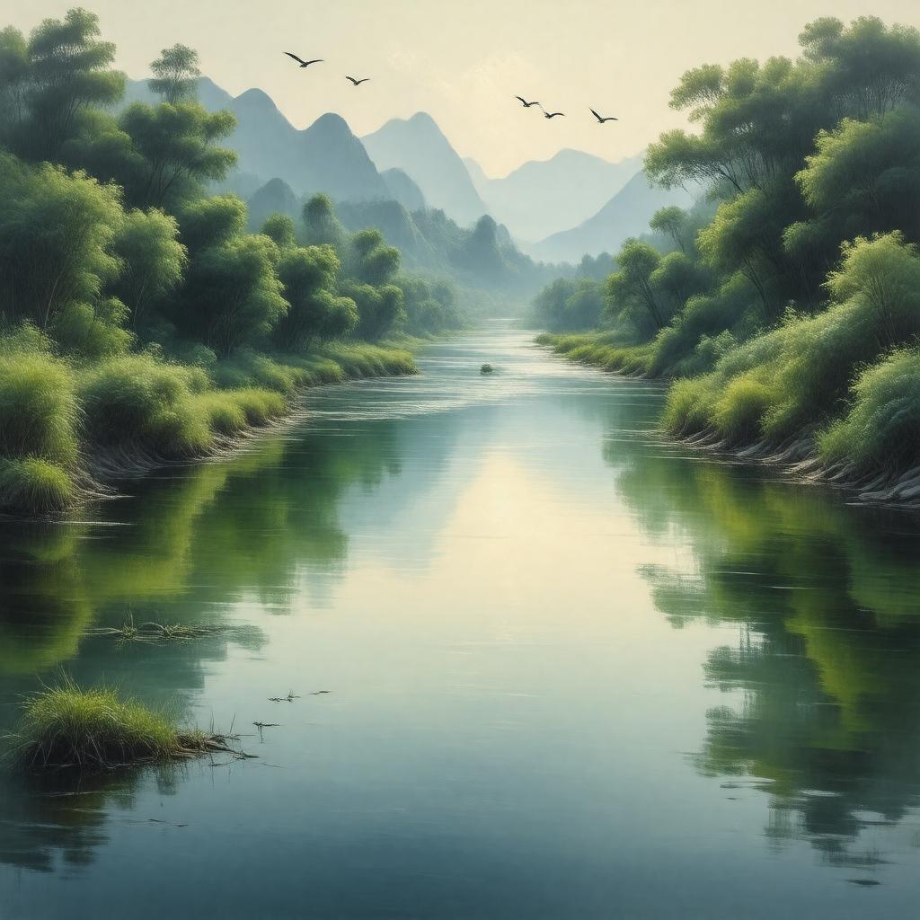 Click to view larger image AI-created image of river