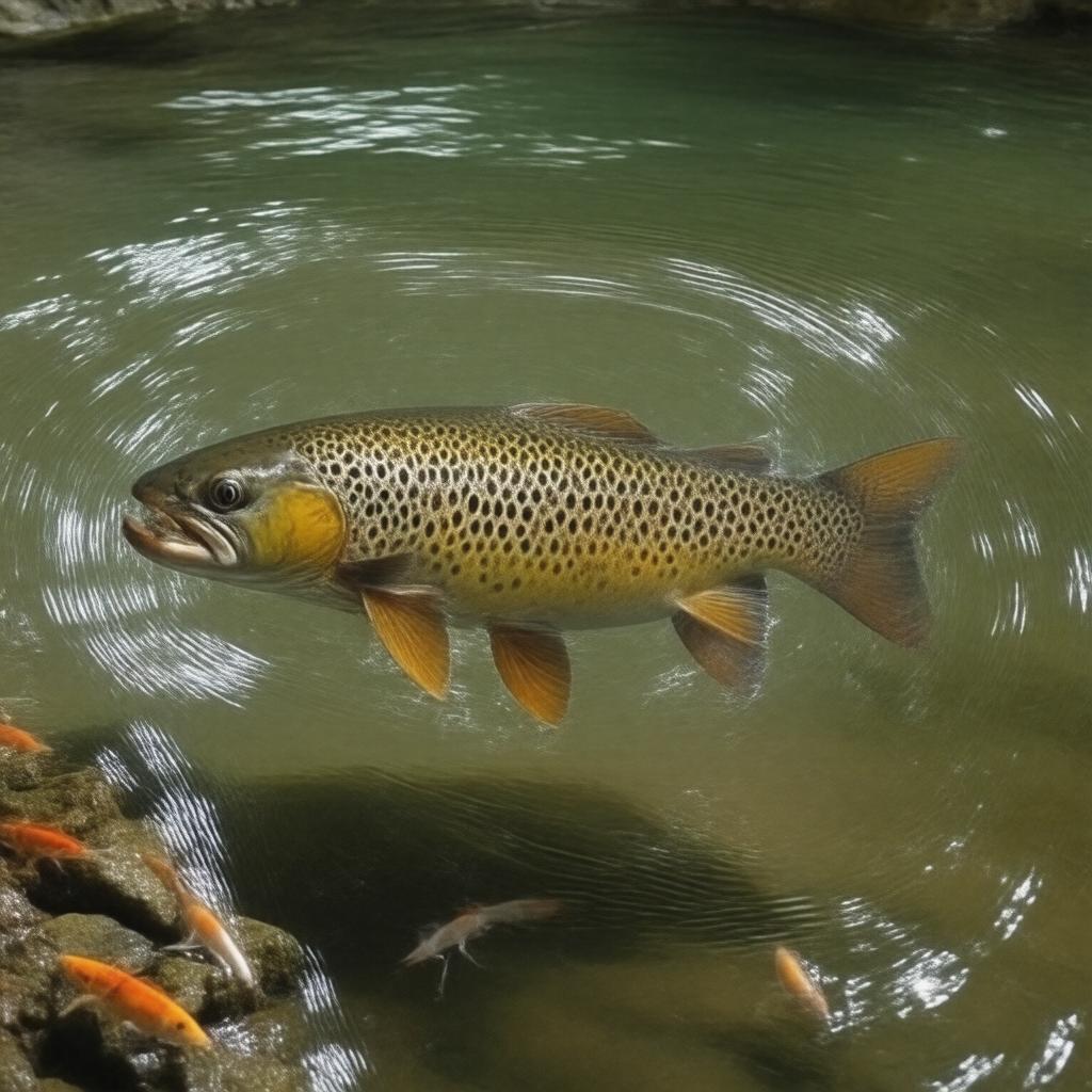 AI-created image of river trout