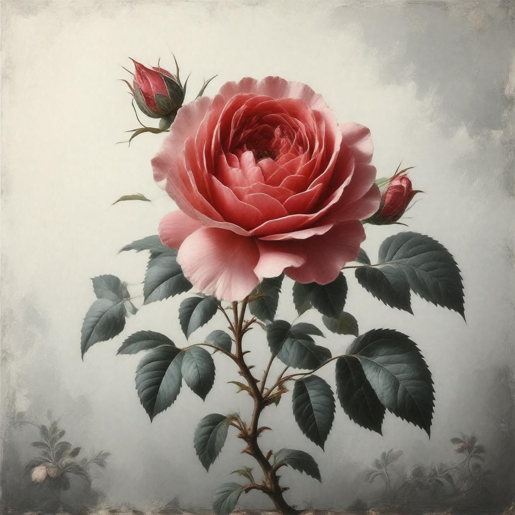AI-created image of rose of Provins