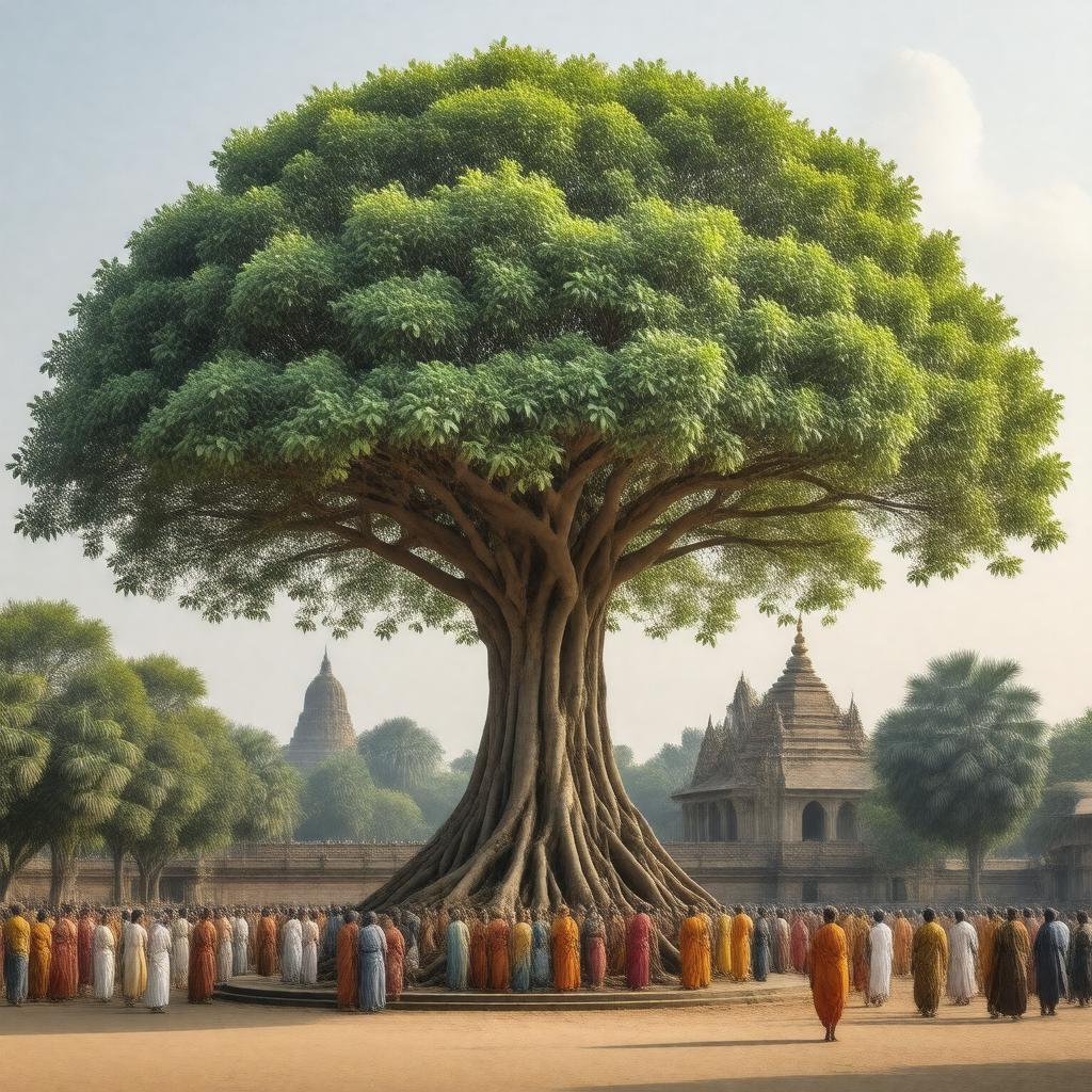 Click to view larger image AI-created image of sacred Bodhi Tree