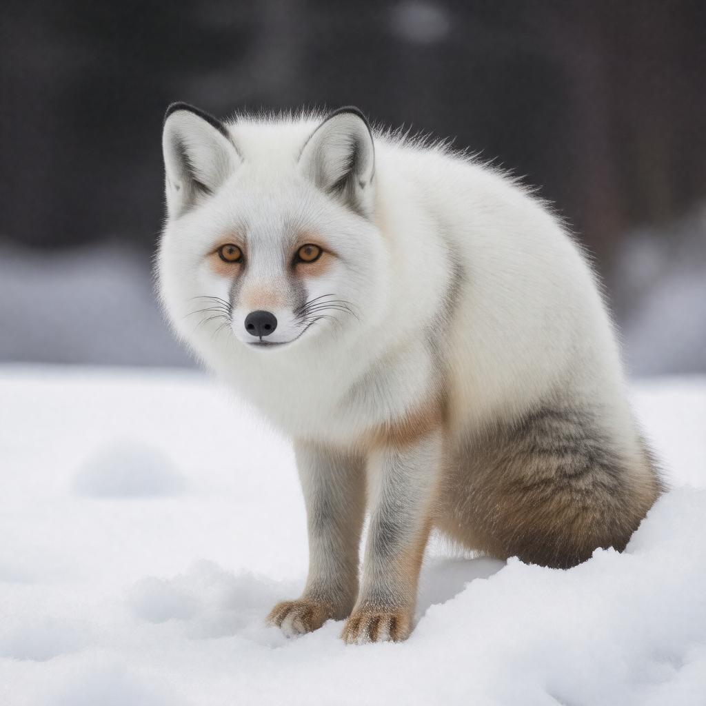 AI-created image of snow fox