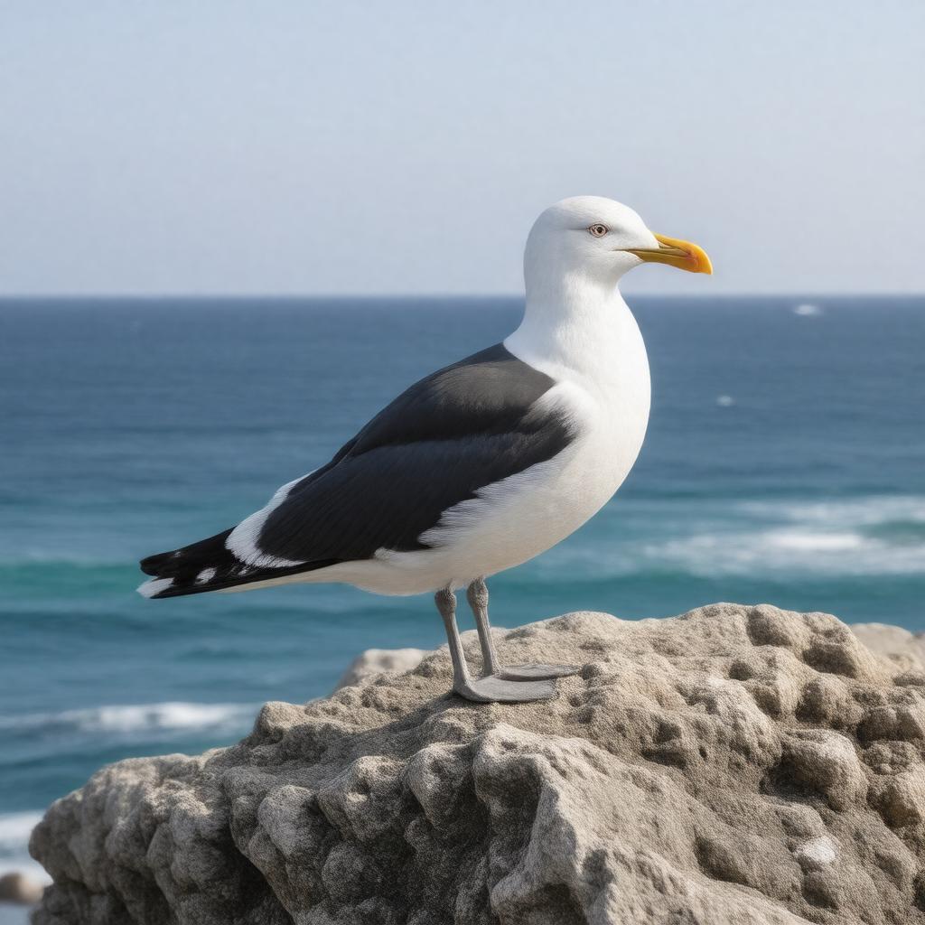 AI-created image of southern black-backed gull