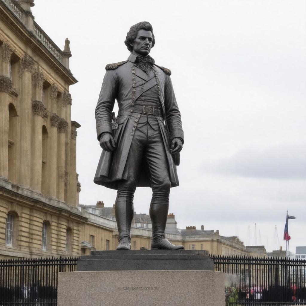 AI-created image of statue of Admiral Lord Nelson