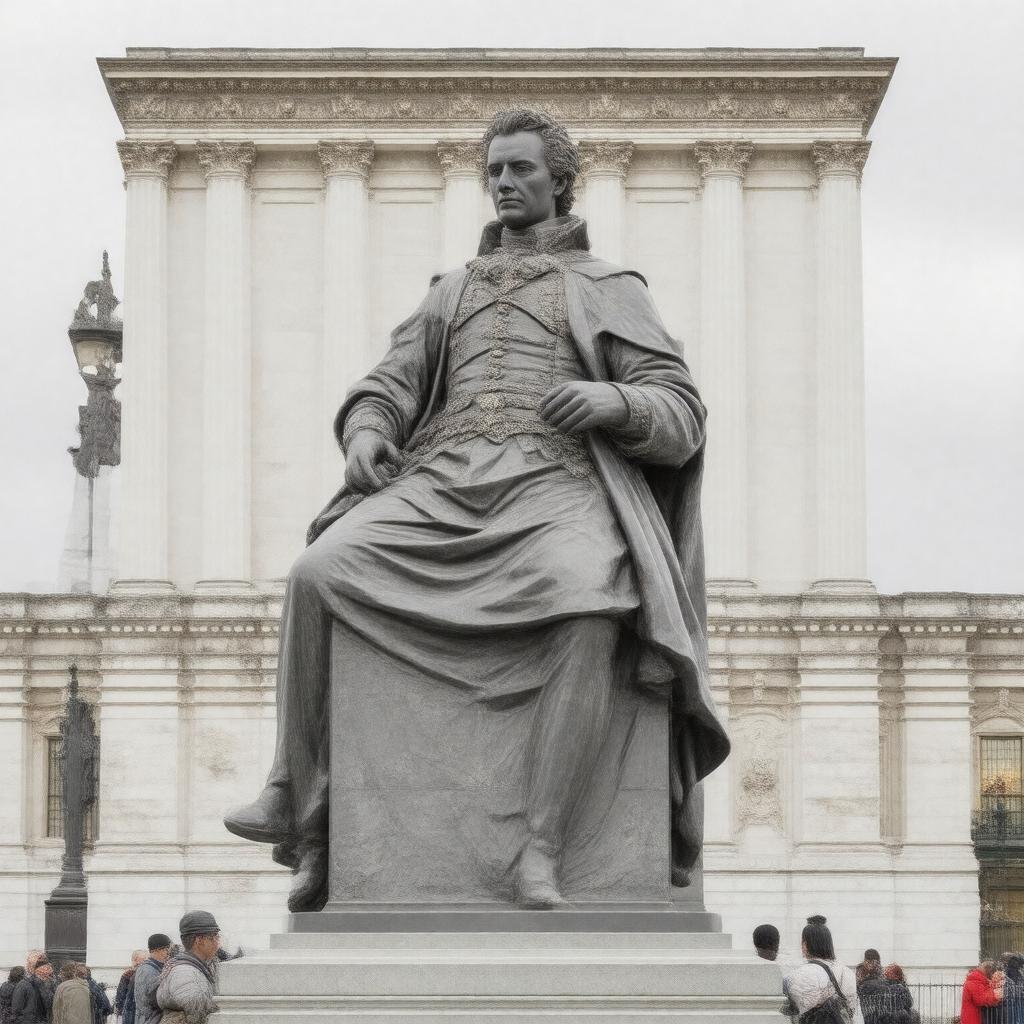 Click to view larger image AI-created image of statue of King George IV