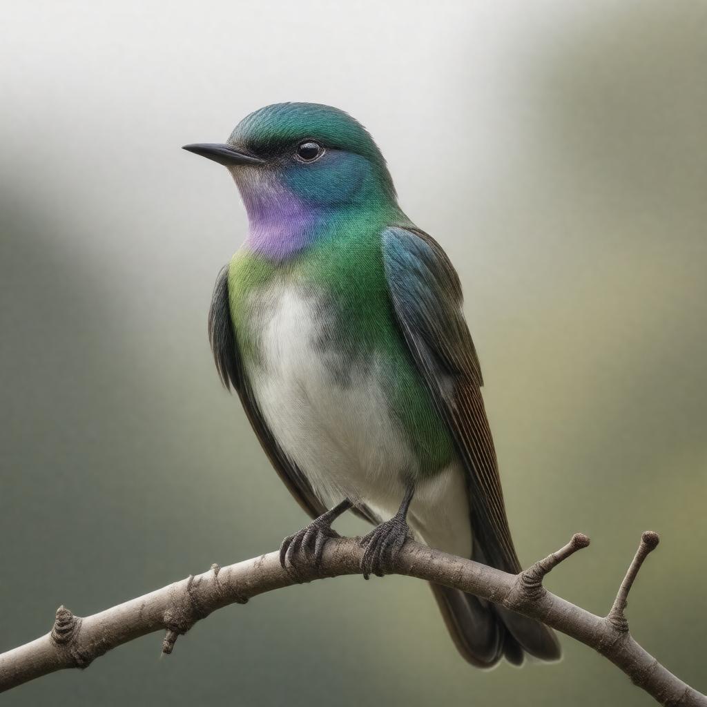 AI-created image of violet-green swallow