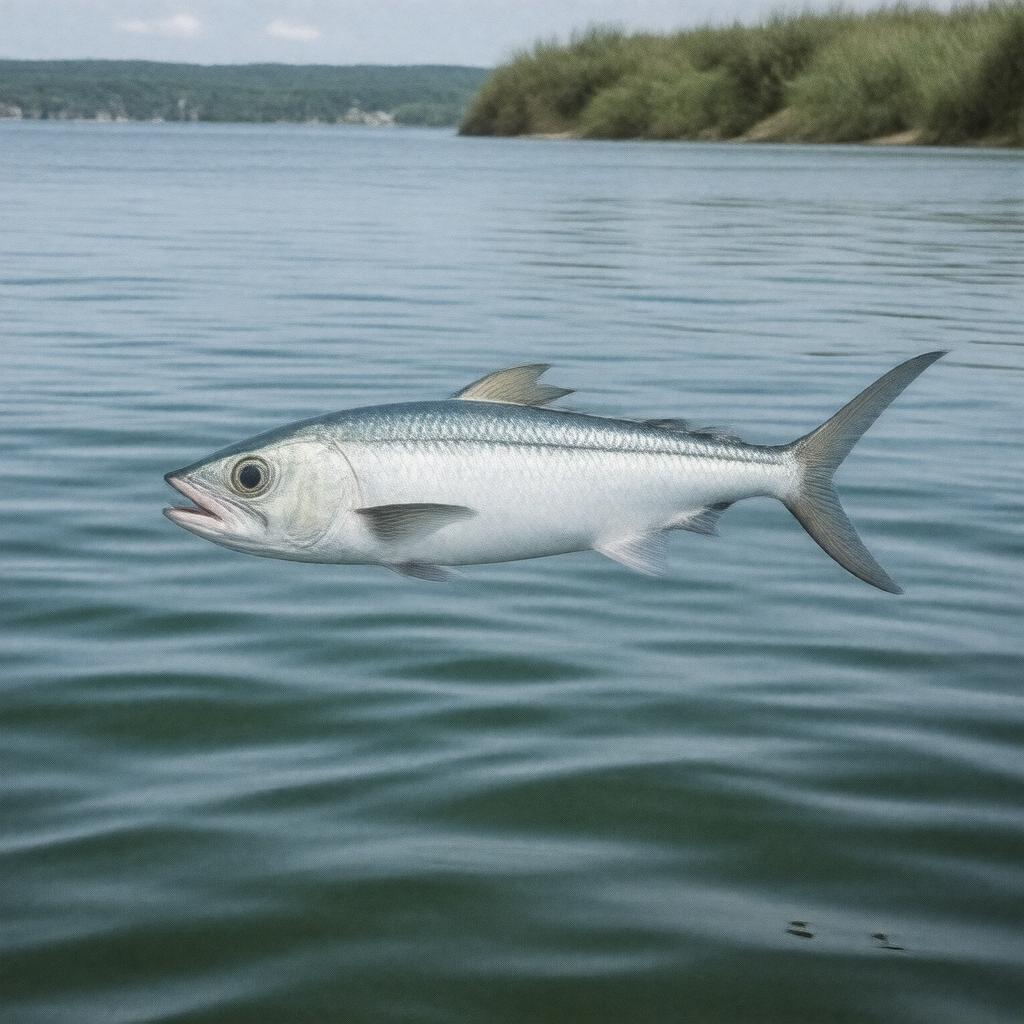 AI-created image of white shad