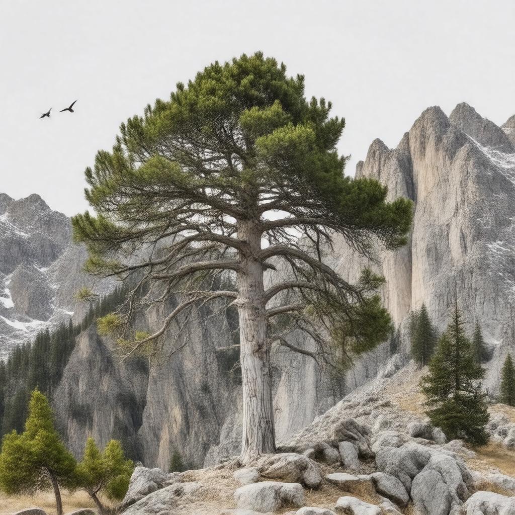 AI-created image of whitebark pine