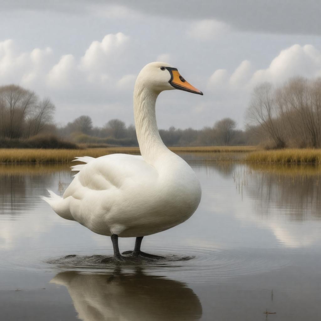 AI-created image of whooper swan