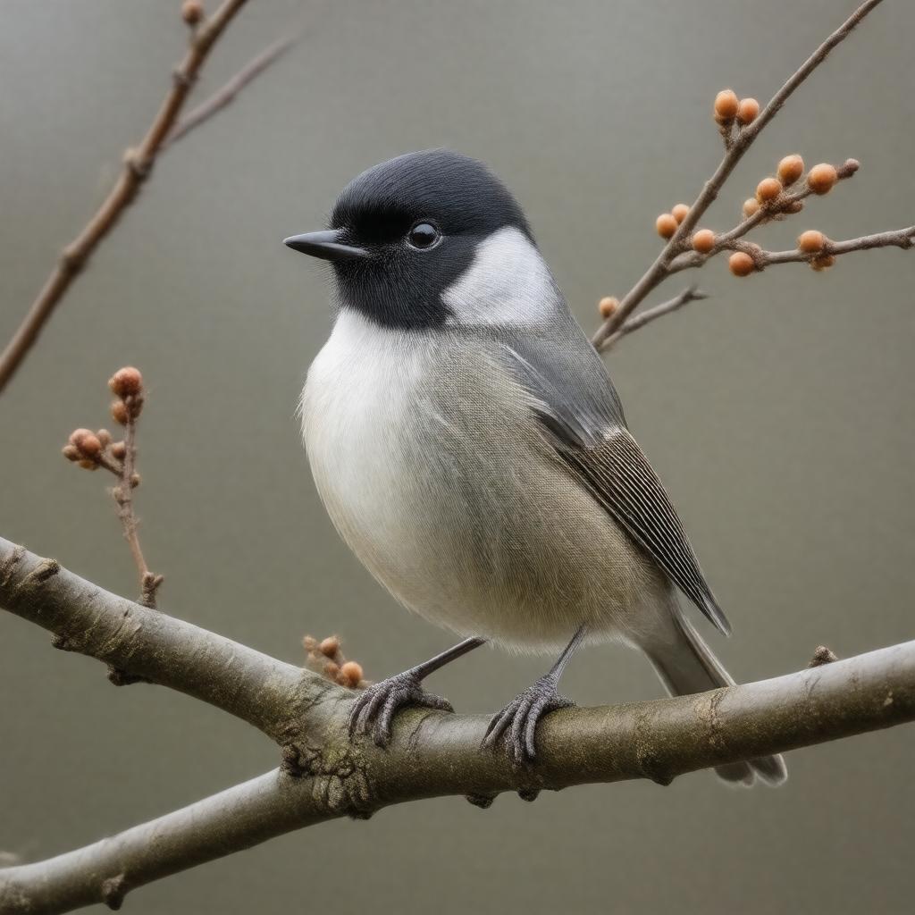 AI-created image of willow tit