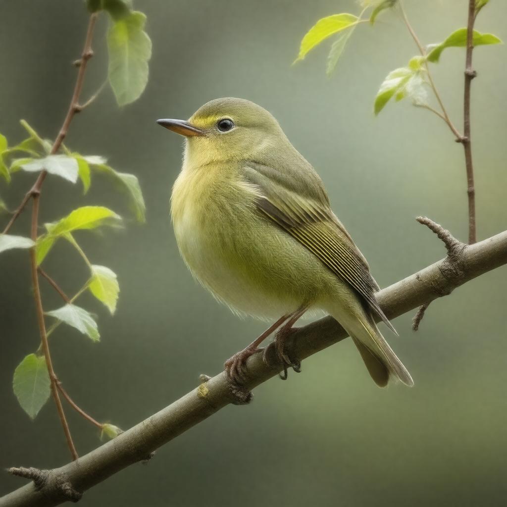 AI-created image of willow warbler