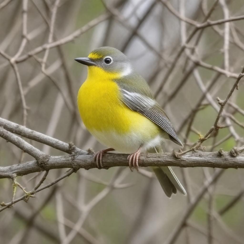 AI-created image of yellow-breasted chat