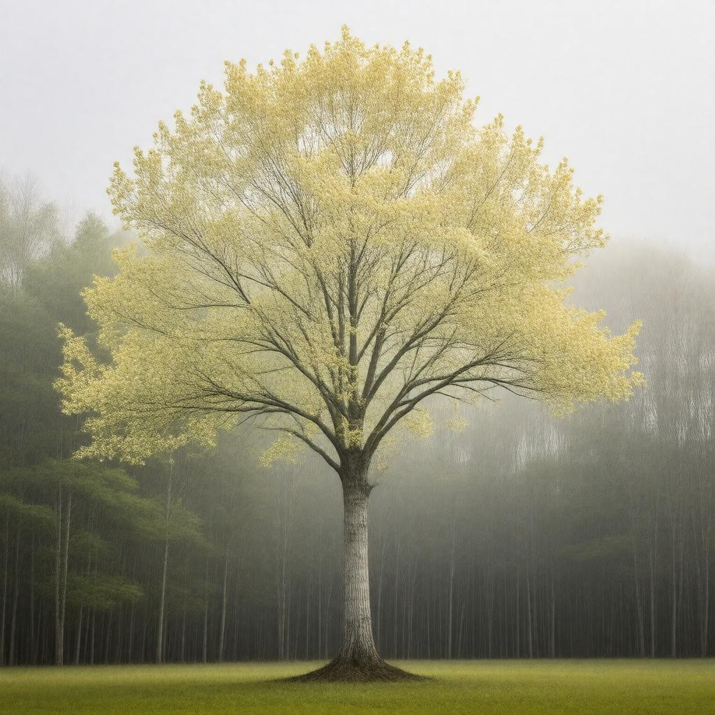 AI-created image of yellow birch
